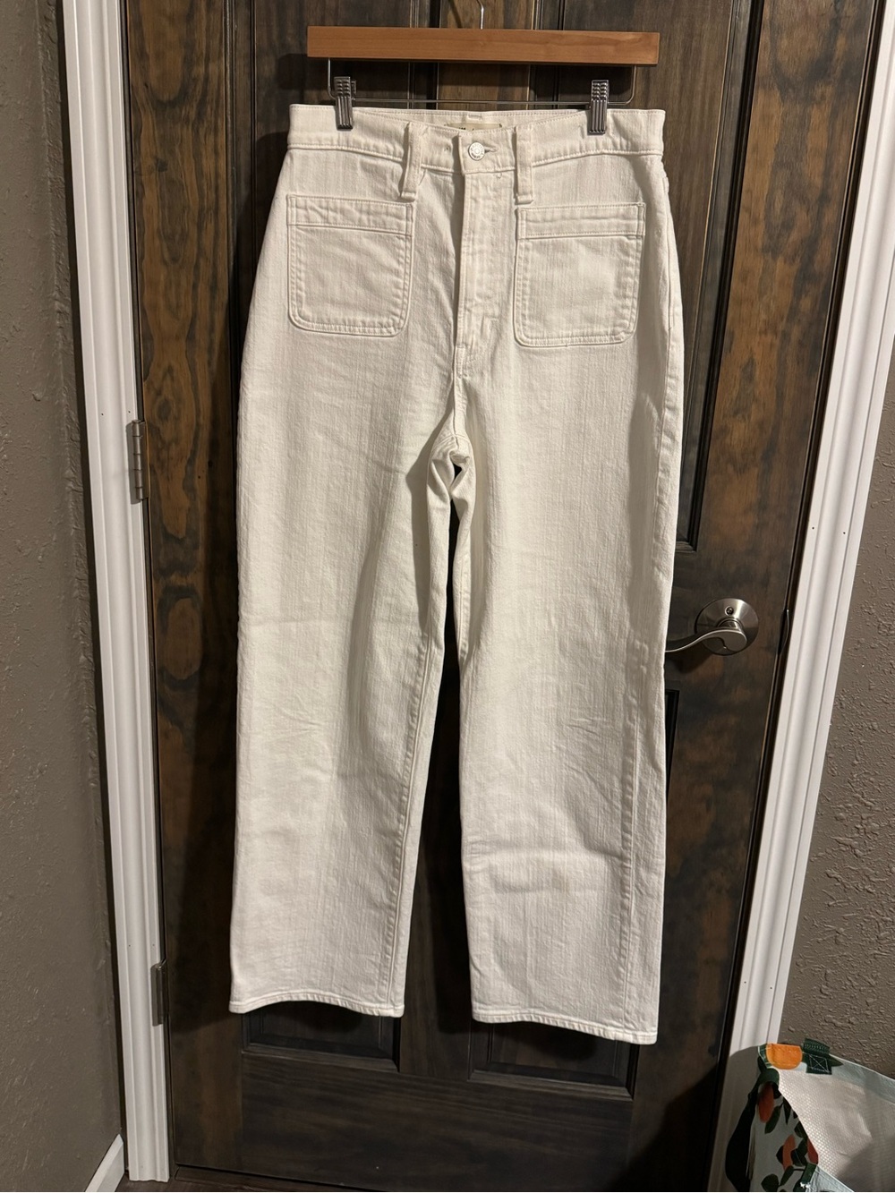 Madewell Wide Leg Pants in Off-White Cream